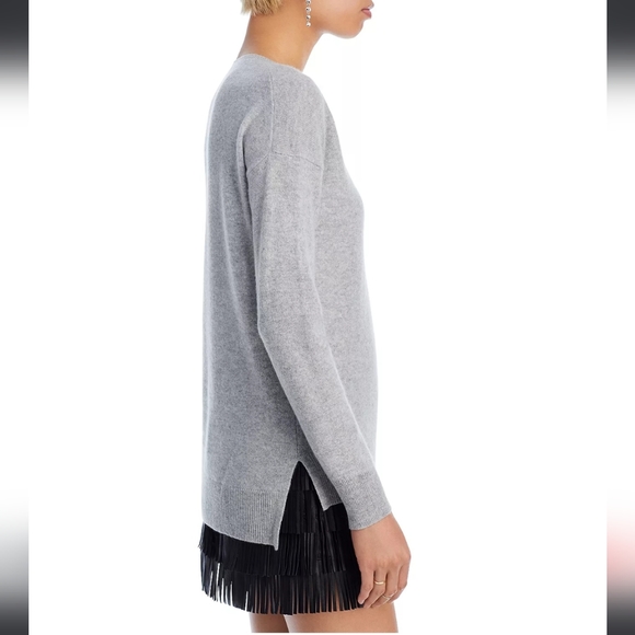 Aqua Cashmere Sweater High Low Crewneck - size xs - Picture 7 of 15